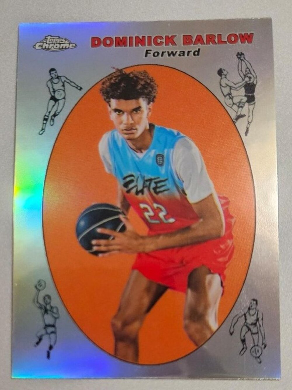 2021-22 Topps Chrome Overtime Elite #69TB-2 Dominick Barlow 1969 Throwback RC